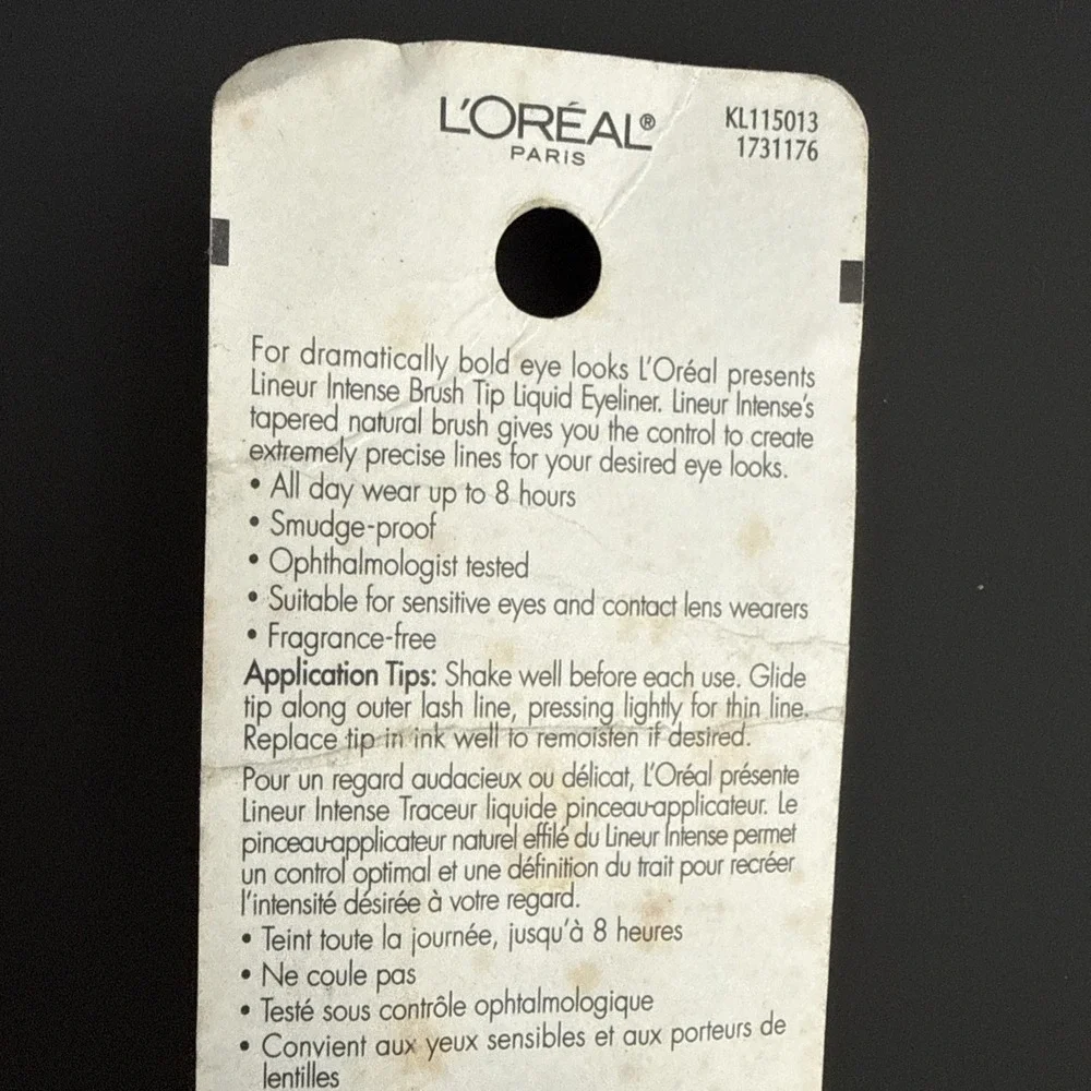 Lot x 2 L'Oreal Paris Lineur Intense Brush Tip Liquid Eyeliner Black 0.24oz